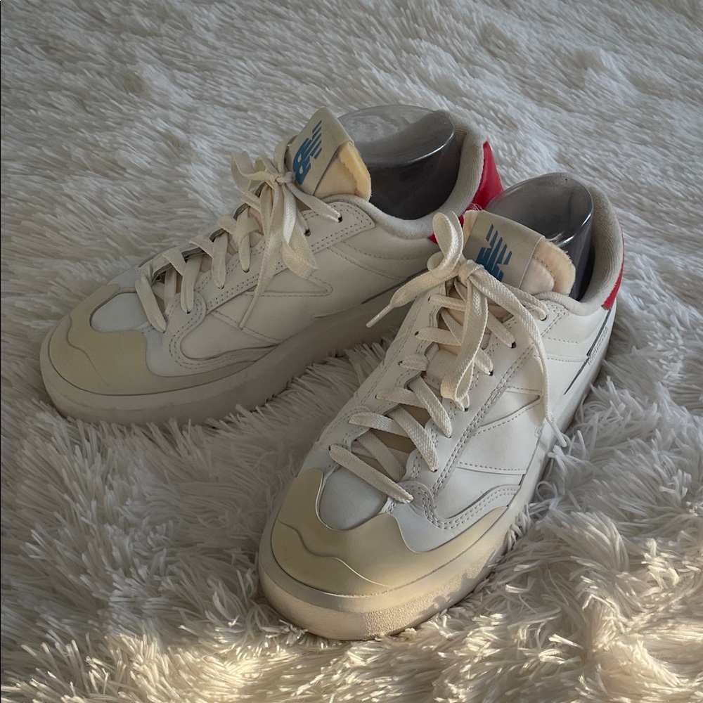 New Balance CT302 White and Red Women’s Sneakers